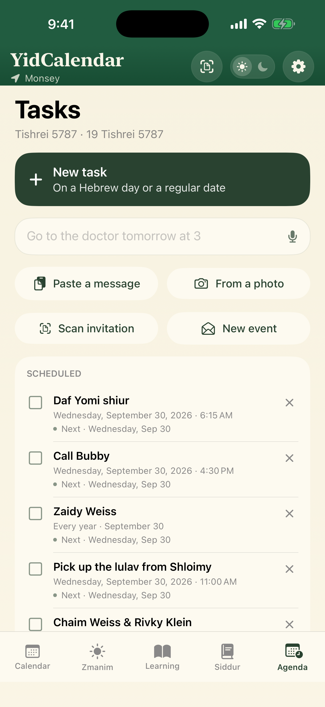 YidCalendar tasks and reminders from the public App Store listing